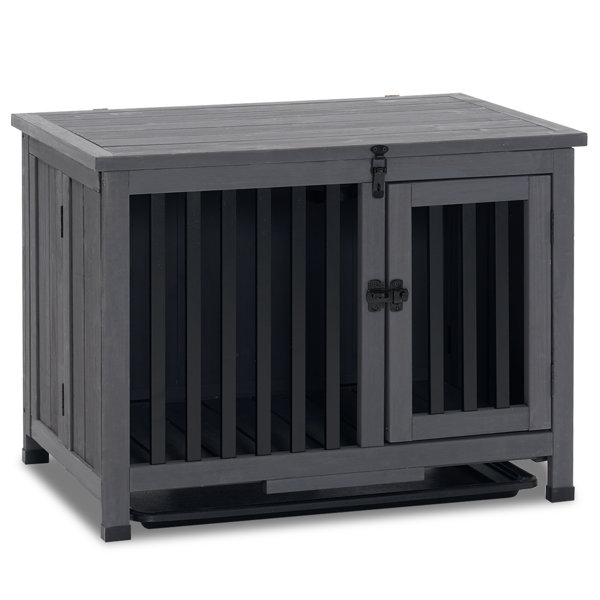 Tucker Murphy Pet™ Gulley Wooden Portable Foldable Dog Crate Furniture